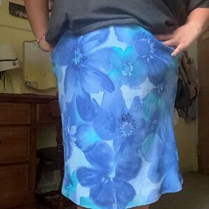 Funky floral midi skirt